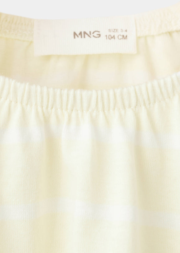 MANGO STRIP 27016738-11 MANGO KIDS BABY GIRL T-SHIRT SHORT SLEEVE