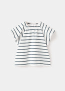 MANGO STRIP 27016738-56 MANGO KIDS BABY GIRL T-SHIRT SHORT SLEEVE-1
