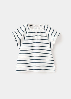 MANGO STRIP 27016738-56 MANGO KIDS BABY GIRL T-SHIRT SHORT SLEEVE