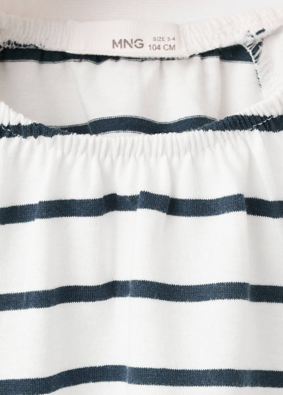 MANGO STRIP 27016738-56 MANGO KIDS BABY GIRL T-SHIRT SHORT SLEEVE