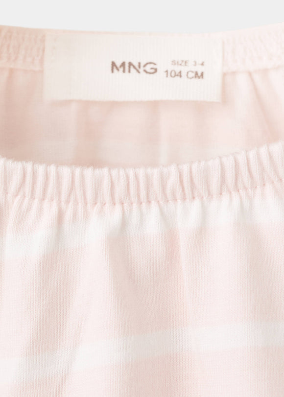 MANGO STRIP 27016738-85 MANGO KIDS BABY GIRL T-SHIRT SHORT SLEEVE
