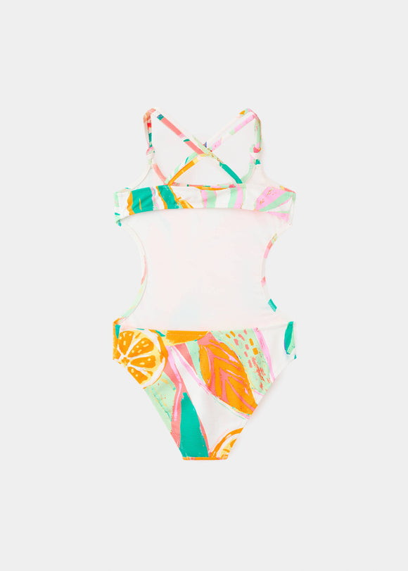MANGO ORANGEKG 27017900-01 MANGO KIDS GIRL SWIM SUIT