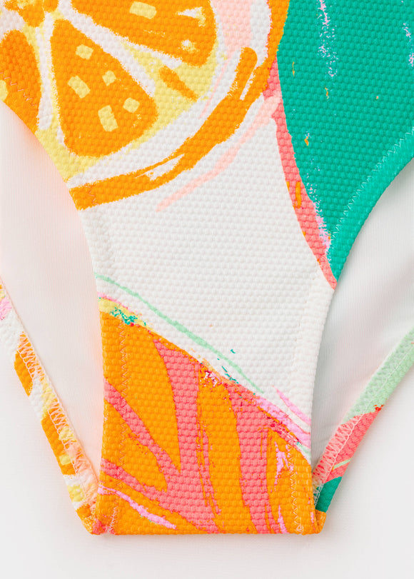 MANGO ORANGEKG 27017900-01 MANGO KIDS GIRL SWIM SUIT