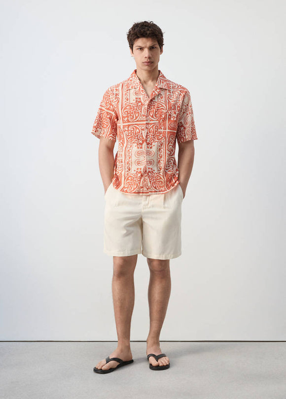 MANGO MADRASP 27019210-25 MANGO MAN SHIRT SHORT SLEEVE