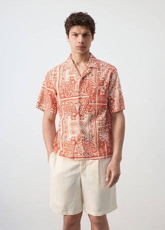 MANGO MADRASP 27019210-25 MANGO MAN SHIRT SHORT SLEEVE