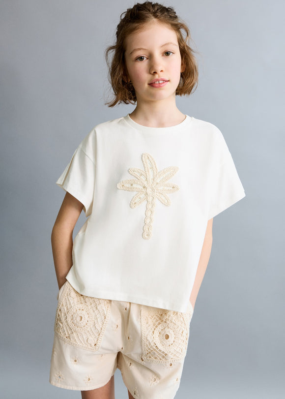 MANGO PALMI 27025962-02 MANGO KIDS GIRL T-SHIRT SHORT SLEEVE