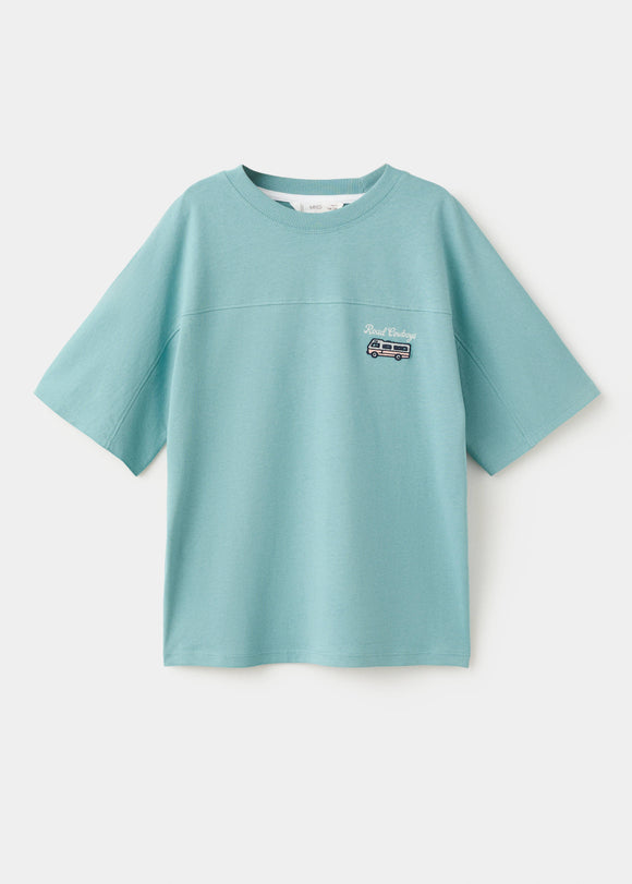MANGO A2PETROL 27028272-46 MANGO KIDS BOY T-SHIRT SHORT SLEEVE