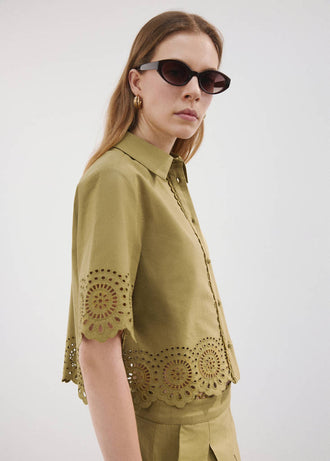 MANGO MILANA 27037147-43 MANGO WOMEN SHIRT SHORT SLEEVE