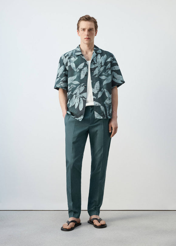 MANGO SICILIAV 27037900-44 MANGO MAN SHIRT SHORT SLEEVE