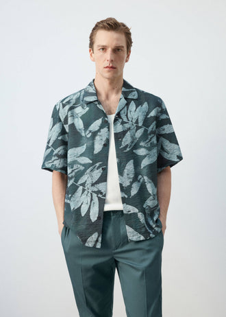 MANGO SICILIAV 27037900-44 MANGO MAN SHIRT SHORT SLEEVE