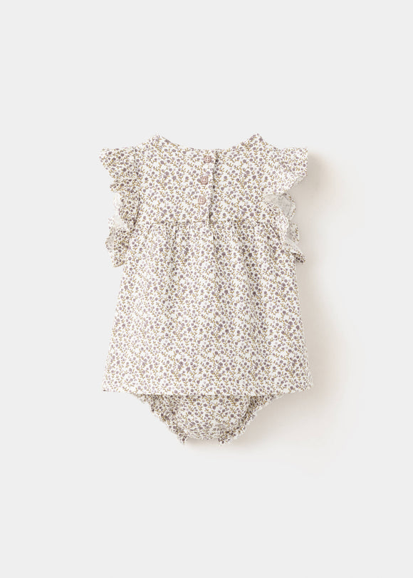 MANGO FLOREN 27038263-02 MANGO KIDS NEW BORN BABY DRESS
