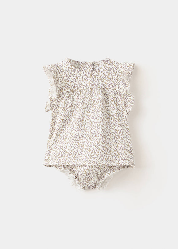 MANGO FLOREN 27038263-02 MANGO KIDS NEW BORN BABY DRESS