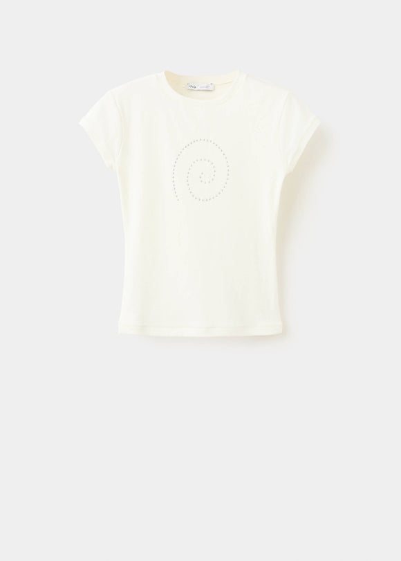 MANGO SPIRAL 27038658-02 MANGO WOMEN T-SHIRT SHORT SLEEVE