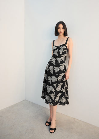 MANGO GINGER-H 27042539-99 MANGO WOMEN DRESS FULL LENGTH