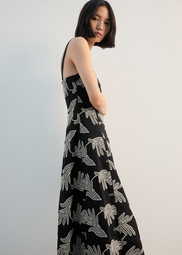 MANGO GINGER-H 27042539-99 MANGO WOMEN DRESS FULL LENGTH