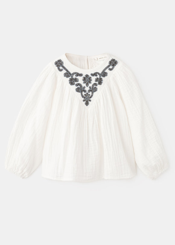 MANGO COLLAR 27051173-01 MANGO KIDS BABY GIRL BLOUSE