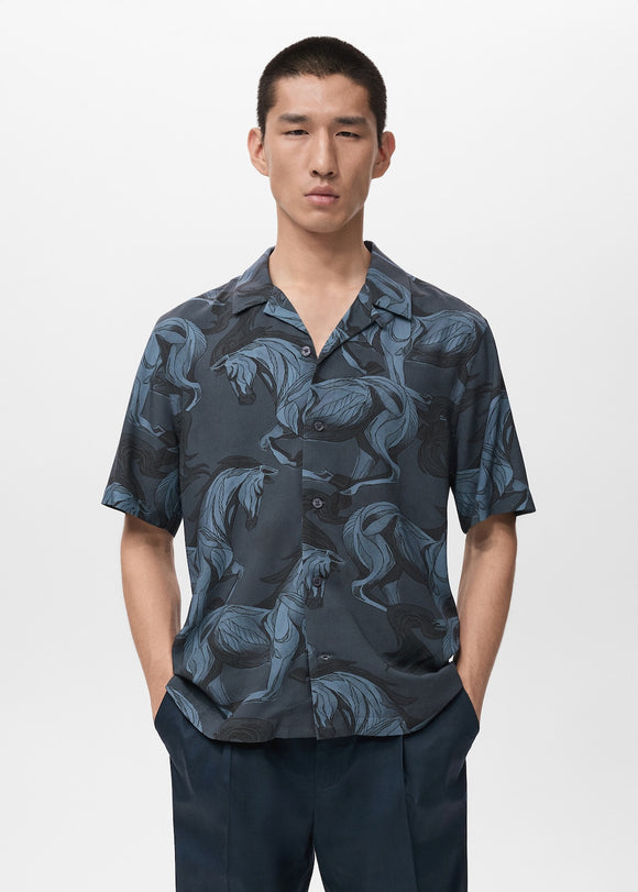 MANGO CABALLO-H 27051278-54 MANGO MAN SHIRT SHORT SLEEVE