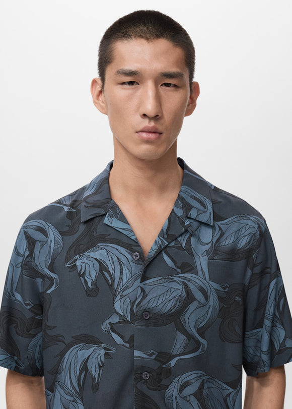 MANGO CABALLO-H 27051278-54 MANGO MAN SHIRT SHORT SLEEVE