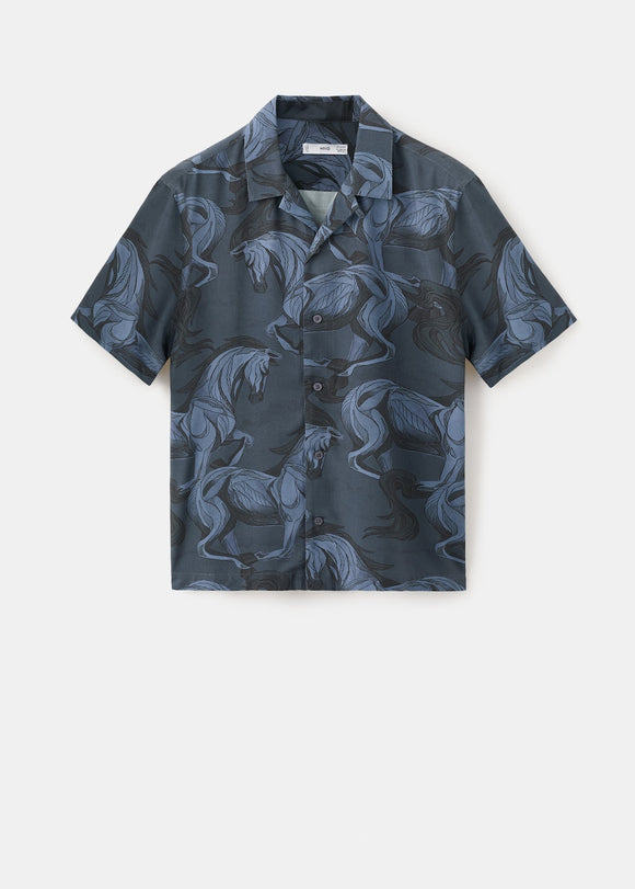 MANGO CABALLO-H 27051278-54 MANGO MAN SHIRT SHORT SLEEVE