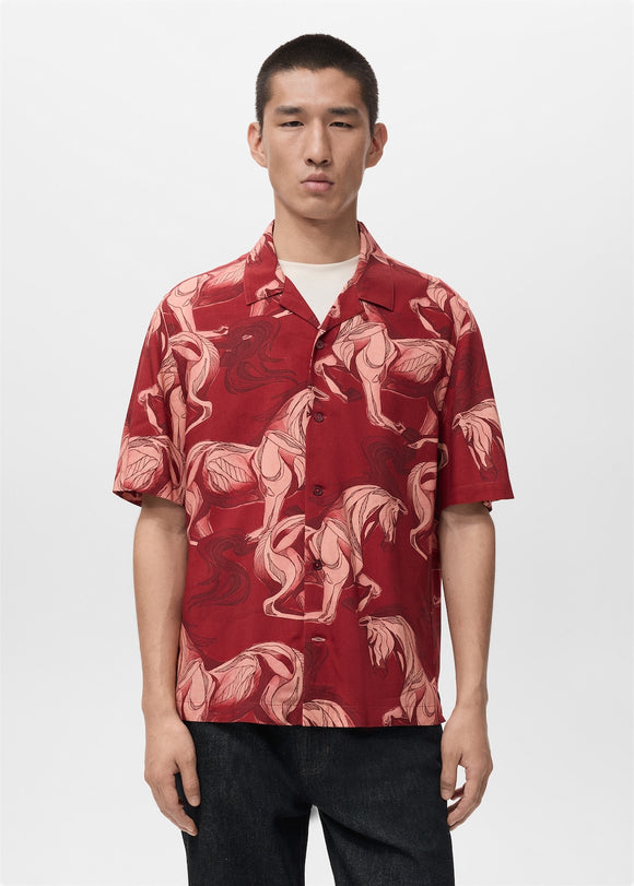 MANGO CABALLO-H 27051278-70 MANGO MAN SHIRT SHORT SLEEVE