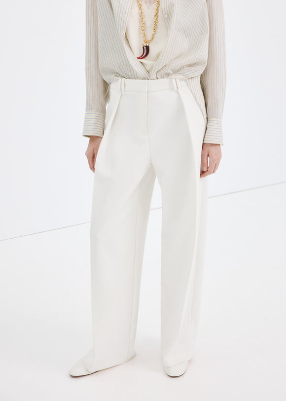 MANGO WHITE 27053337-01 MANGO WOMEN TROUSER