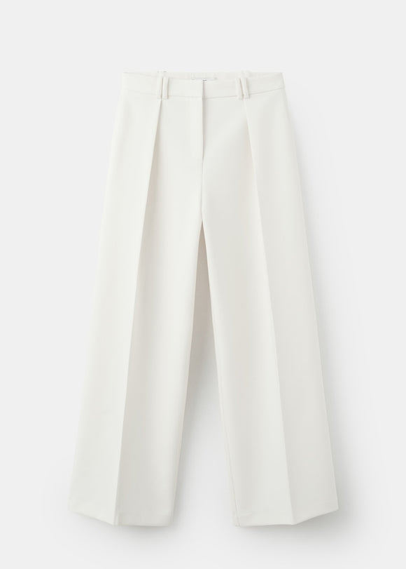 MANGO WHITE 27053337-01 MANGO WOMEN TROUSER
