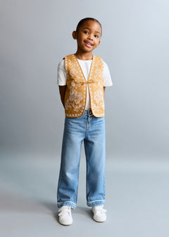 MANGO OCRE 27054427-15 MANGO KIDS BABY GIRL VEST