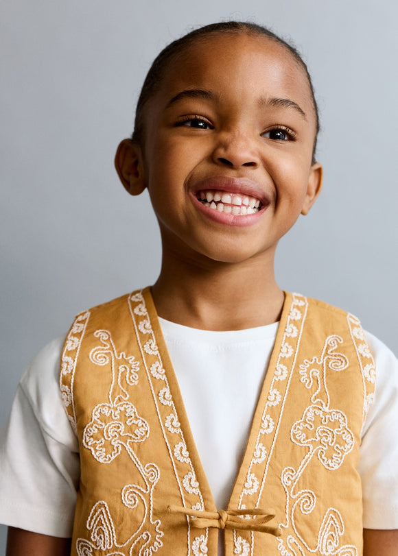 MANGO OCRE 27054427-15 MANGO KIDS BABY GIRL VEST