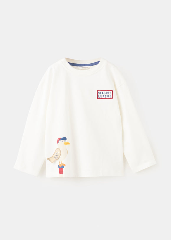 MANGO FSEAGUL 27055144-02 MANGO KIDS BABY BOY T-SHIRT LONG SLEEVE