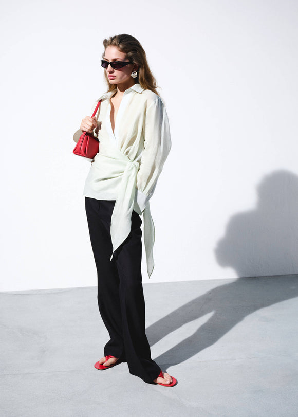MANGO DRAGON 27057795-43 MANGO WOMEN SHIRT LONG SLEEVE
