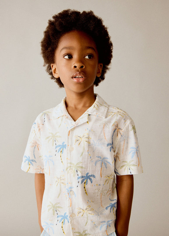 MANGO BANANA 27057907-02 MANGO KIDS BABY BOY SHIRT SHORT SLEEVE