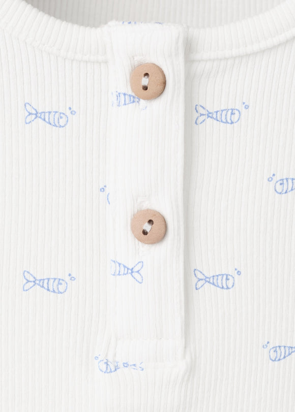 MANGO FISH 27065953-02 MANGO KIDS NEW BORN BODYSUIT
