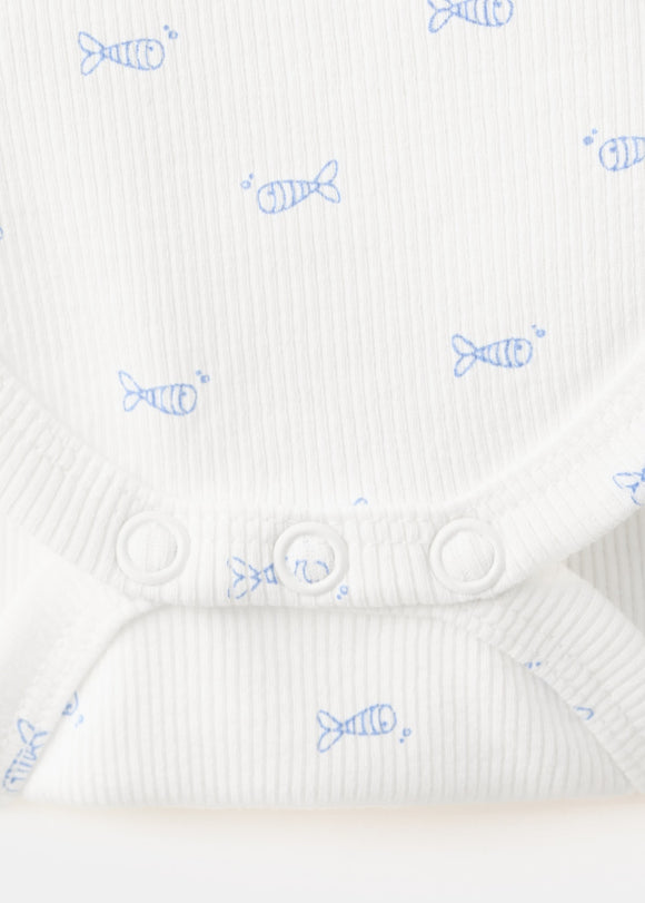 MANGO FISH 27065953-02 MANGO KIDS NEW BORN BODYSUIT