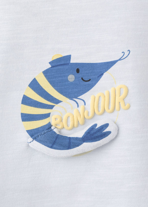 MANGO BONJOUR 27066715-52 MANGO KIDS NEW BORN BABY T-SHIRT SHORT SLEEVE