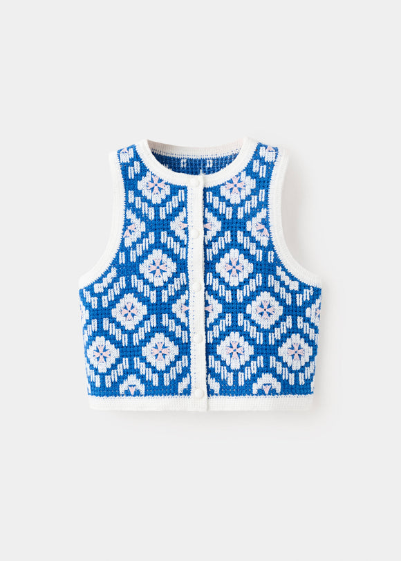 MANGO ONDINE 27066737-53 MANGO KIDS GIRL SWEATER VEST