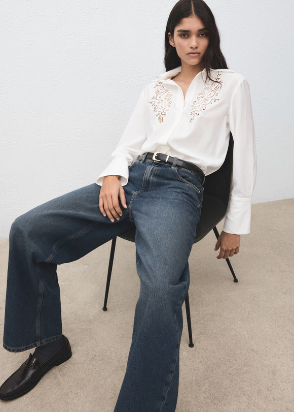 MANGO CANDLE 27071241-02 MANGO WOMEN SHIRT LONG SLEEVE