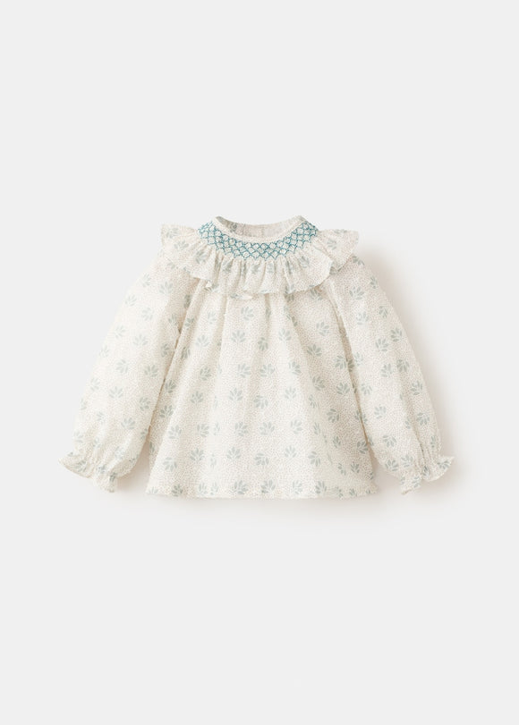 MANGO LEAVE 27074438-02 MANGO KIDS NEW BORN BABY BLOUSE