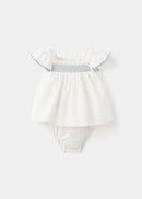 MANGO MALAGA 27076721-12 MANGO KIDS NEW BORN BABY DRESS-1