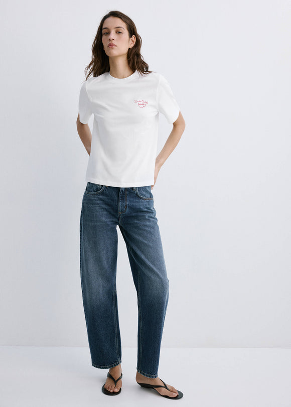 MANGO COFFEE 27079217-01 MANGO WOMEN T-SHIRT