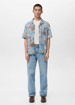 MANGO FLOR-H 27081277-50 MANGO MAN SHIRT SHORT SLEEVE