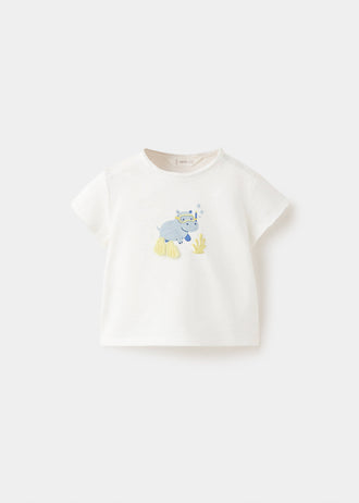 MANGO HIPO 27086714-02 MANGO KIDS NEW BORN BABY T-SHIRT SHORT SLEEVE