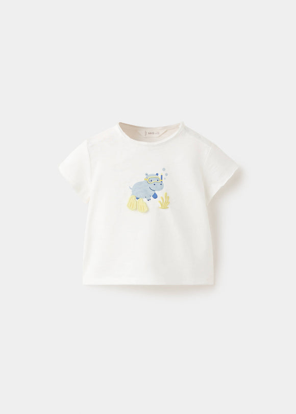 MANGO HIPO 27086714-02 MANGO KIDS NEW BORN BABY T-SHIRT SHORT SLEEVE