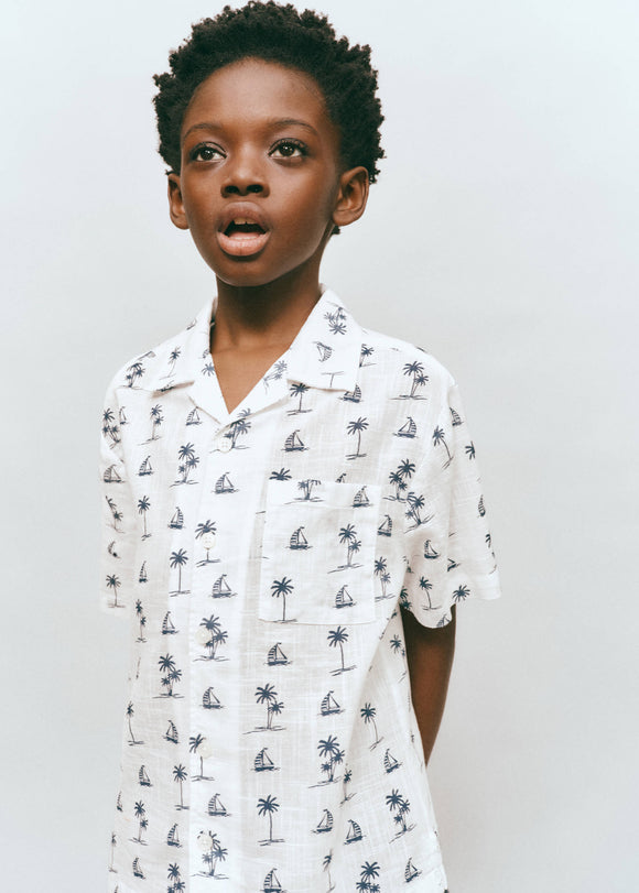 MANGO IBIZA 27086728-02 MANGO KIDS BOY SHIRT SHORT SLEEVE
