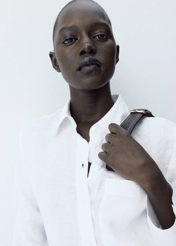 MANGO LINO 27096345-02 MANGO WOMEN SHIRT LONG SLEEVE