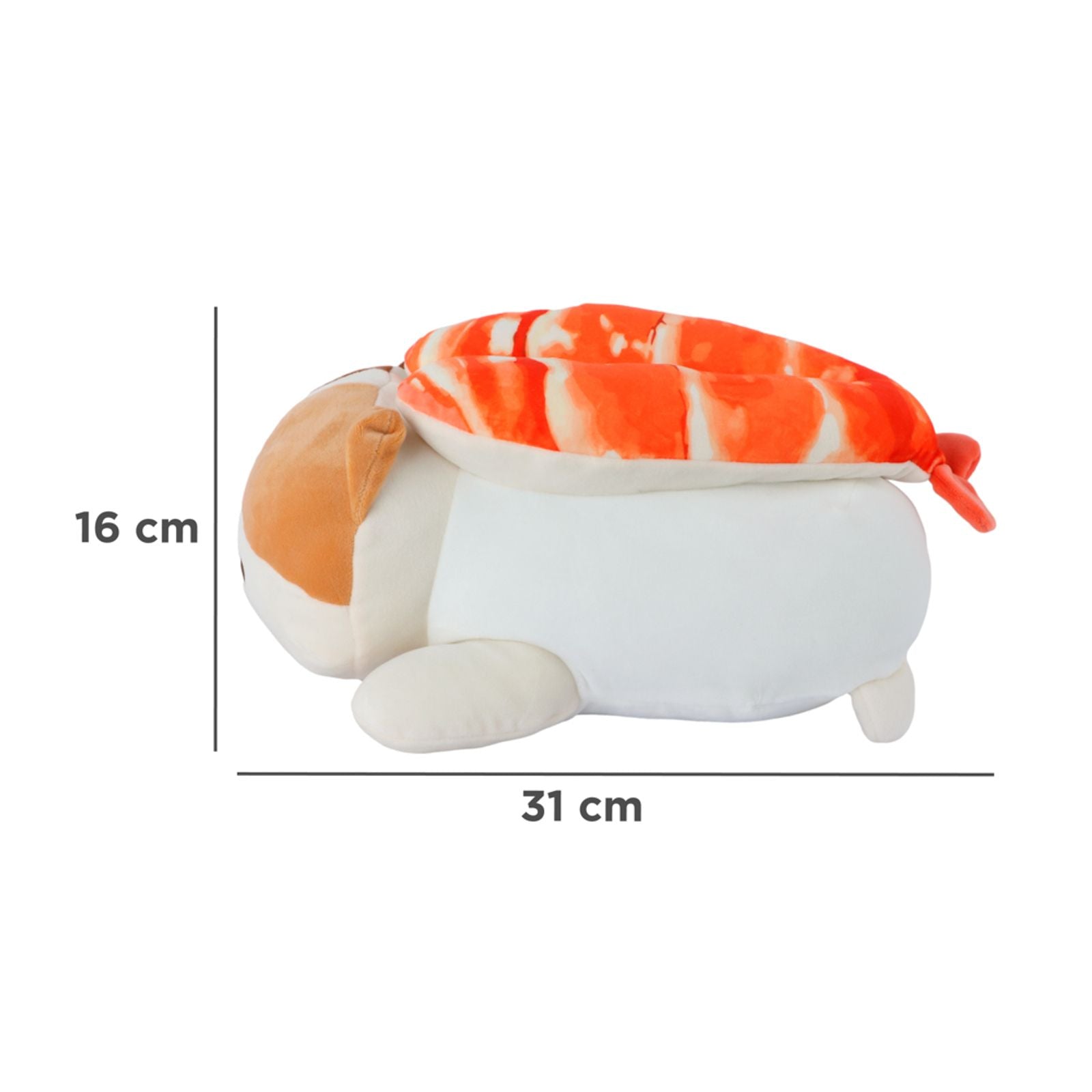 MINISO MINI FAMILY COLLECTION 12IN. SUSHI PLUSH TOY(SHRIMP CAT) 2016414011103 REGULAR PLUSH