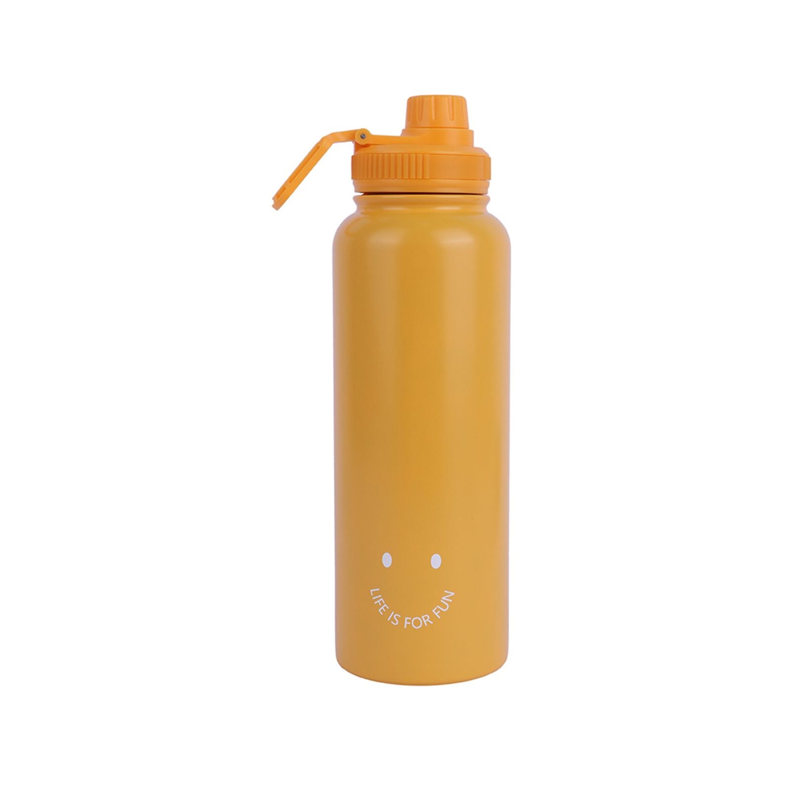 MINISO SOLID COLOR HANDHELD STAINLESS STEEL WATER BOTTLE 1.4L(YELLOW) 2015239615107 STEEL CUP