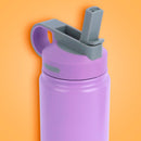 MINISO SOLID COLOR STAINLESS STEEL BOTTLE WITH HANDLE AND STRAW LID ( 900ML ) ( PURPLE ) 2015040911108 LIFE DEPARTMENT-3