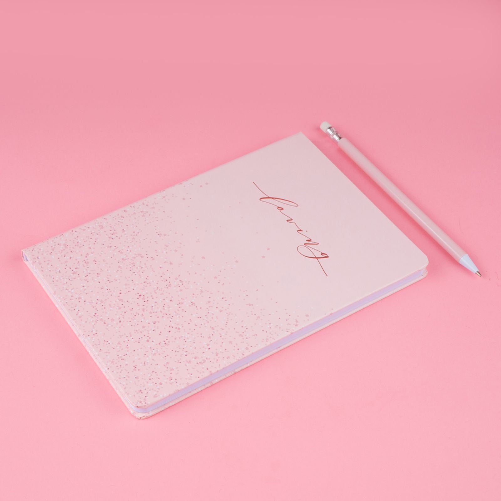 MINISO ROSE GOLD SERIES A5 DUSTED HARDCOVER BOOK ( 80 SHEETS ) PDQ 2015285310100 STATIONERY & GIFT