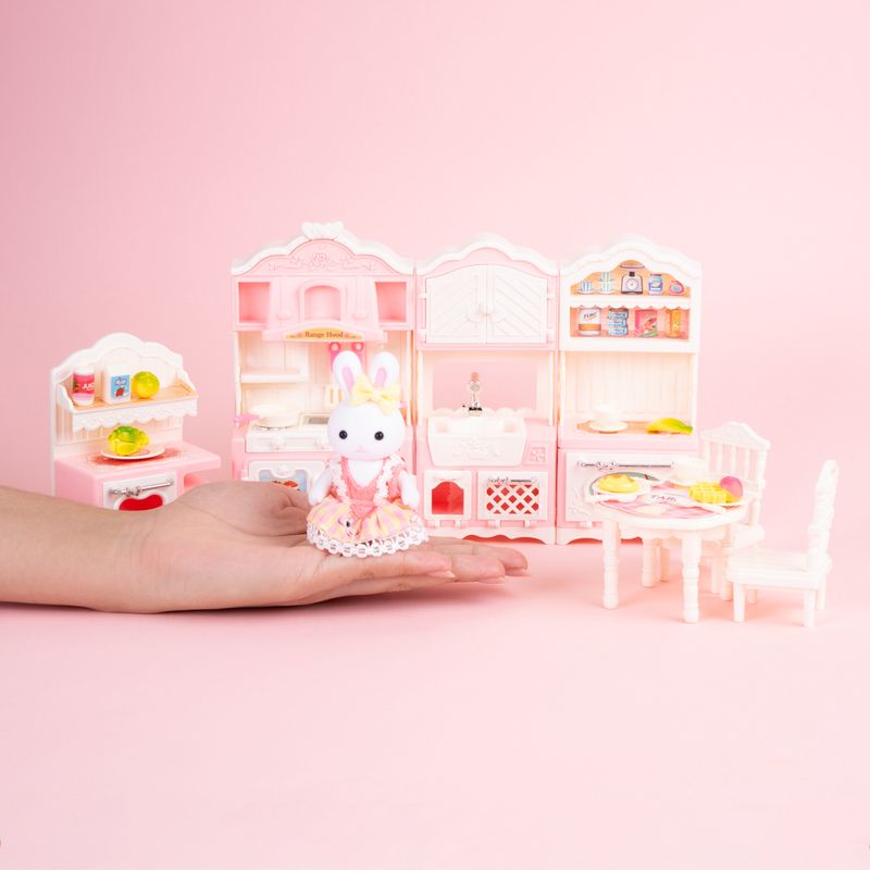 MINISO ROLE PLAY SERIES BUNNY KITCHEN BIG SET 2016815510106 PLASTIC TOYS