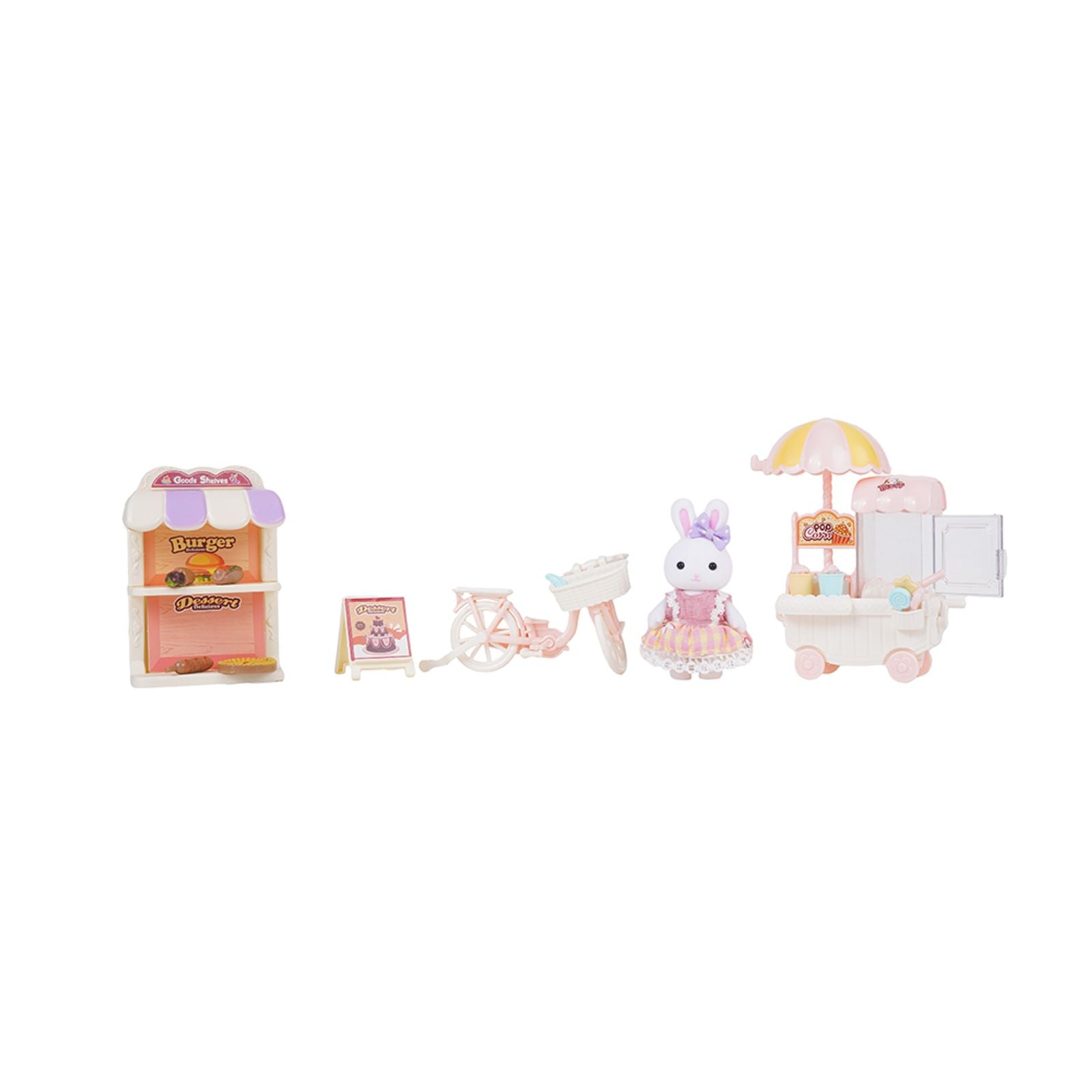 MINISO ROLE PLAY SERIES BUNNY DESSERT CAR BIG SET 2016815210105 PLASTIC TOYS